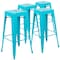 Flash Furniture 30" High Metal Indoor Stackable Bar Stool, Teal, PK4 4-ET-31320-30-TL-R-GG - alternate 6